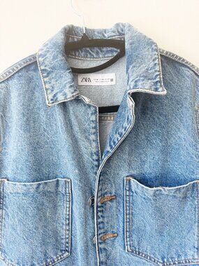 👖 Zara Denim Boiler Jumpsuit — Size XS